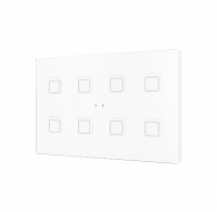 Zennio ZVITXLX8W Выключатель сенсорный KNX Tecla XL X8,  8-кнопочный,  PC-ABS пластик, цвет: белый