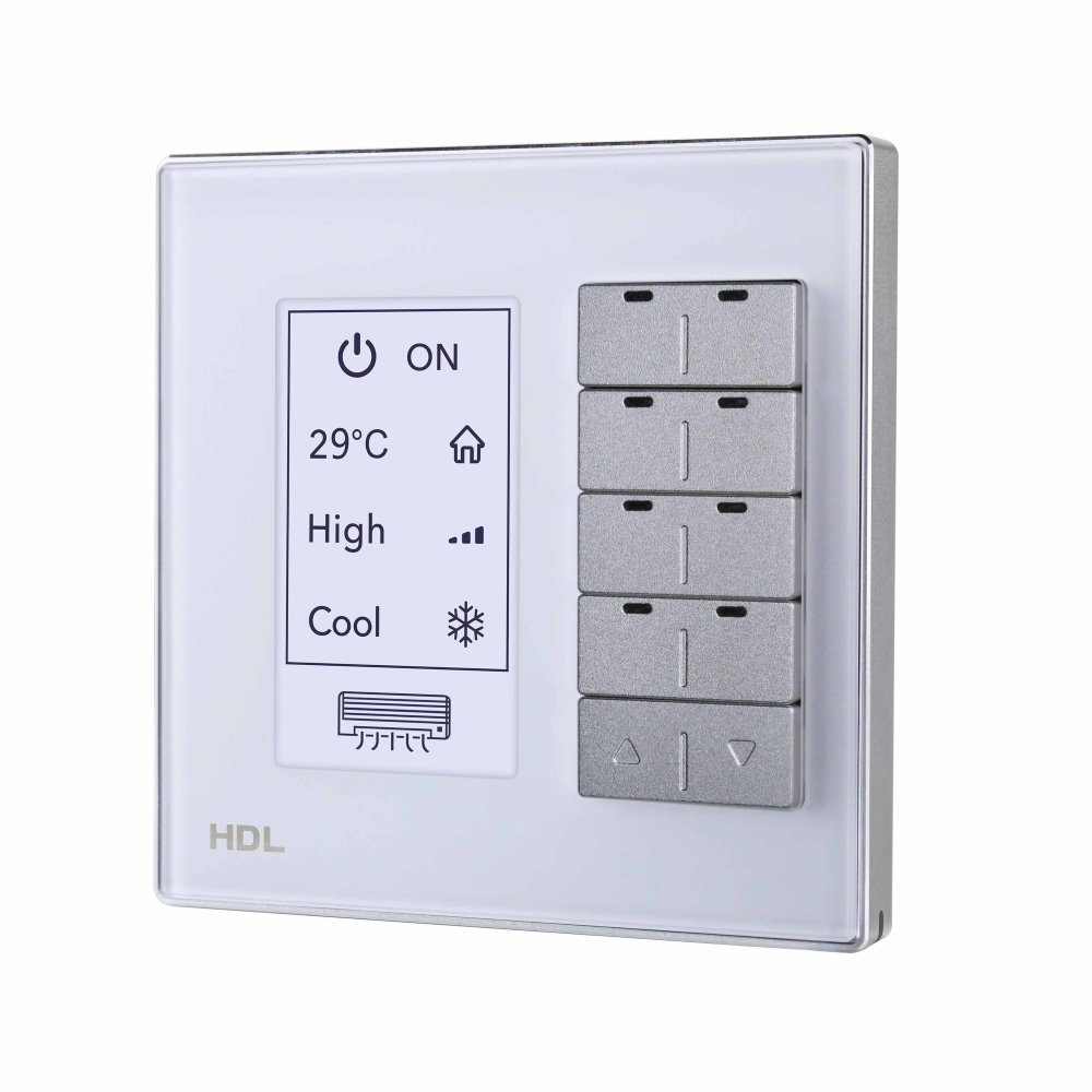 HDL M/DLP04.1-A2-48 Клавишная настенная панель KNX с экраном DLP, европейский стандарт (без шинного соединителя HDL-M/PCI.1-A)