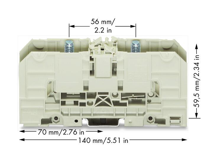 Wago 400-490/490-002 2x болтовая клемма, 6 - 70 мм2, M8, 170 A, 1000 V