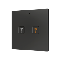 Zennio ZVITR2A Tecla RGB 2. PC-ABS Емкостный сенсорный переключатель с RGB-подсветкой, 2 кнопки, антрацит