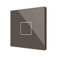 Zennio ZVIFR1M Плоский RGB 1. Стеклянная емкостная кнопка, 1 кнопка, мокко