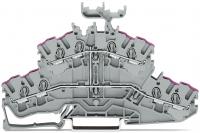 Wago 2002-2438 2-уровн. клемма, 0,25 - 2,5 (4) мм2, 4-пров., ''L'', серая