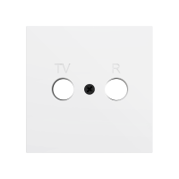 Zennio ZS70CTVRMW ZS70, Декоративная накладка для ТВ/R-вставки 70x70 мм, Матовый белый