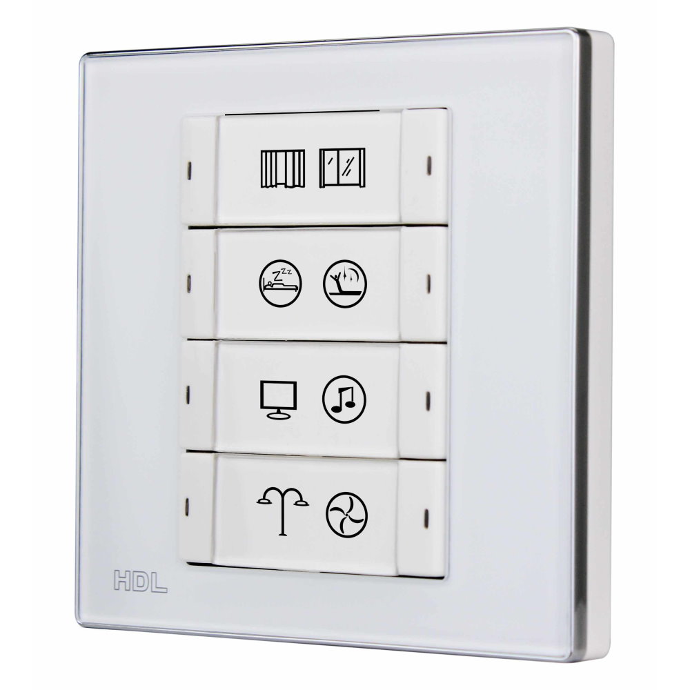 HDL M/P04.2-48 4-клавишная панель KNX, европейский стандарт (без шинного соединителя HDL-M/PCI.1)
