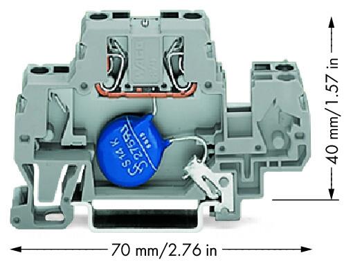Wago 870-523/281-582 Клемма с варистором 24 В DC