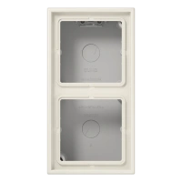 Jung LS 582 A W Накладная коробка 2-ная, LS CUBE, Дюропласт, слоновая кость, вертикальный и горизонтальный монтаж
