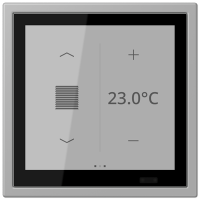 Jung LCZ 459 BFD1S204 KNX комнатный контроллер LS TOUCH, Цвет: Серый, оттенок: Средний