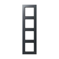 Jung A 5584 BF ANM Рамка 4-ная, вертикальный и горизонтальный монтаж, Лакированный термопласт, A 550, матовый антрацит