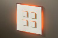 Lithoss LI0040406 Выключатель Illume с подсветкой, цвет: Белый, оттенок: Матовый, RAL9010