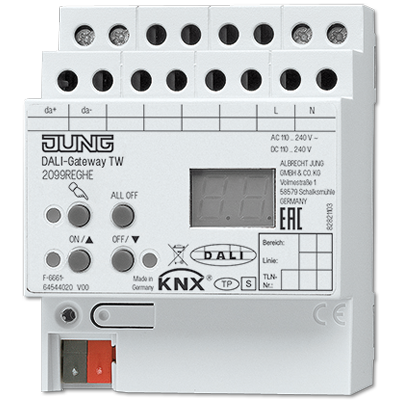 JUNG 2099REGHE DALI-шлюз, 32 группы управления