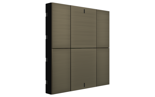 Interra ITR340-0612 iSwitch+ - 6-кнопочный KNX выключатель, алюминий, бронза матовая
