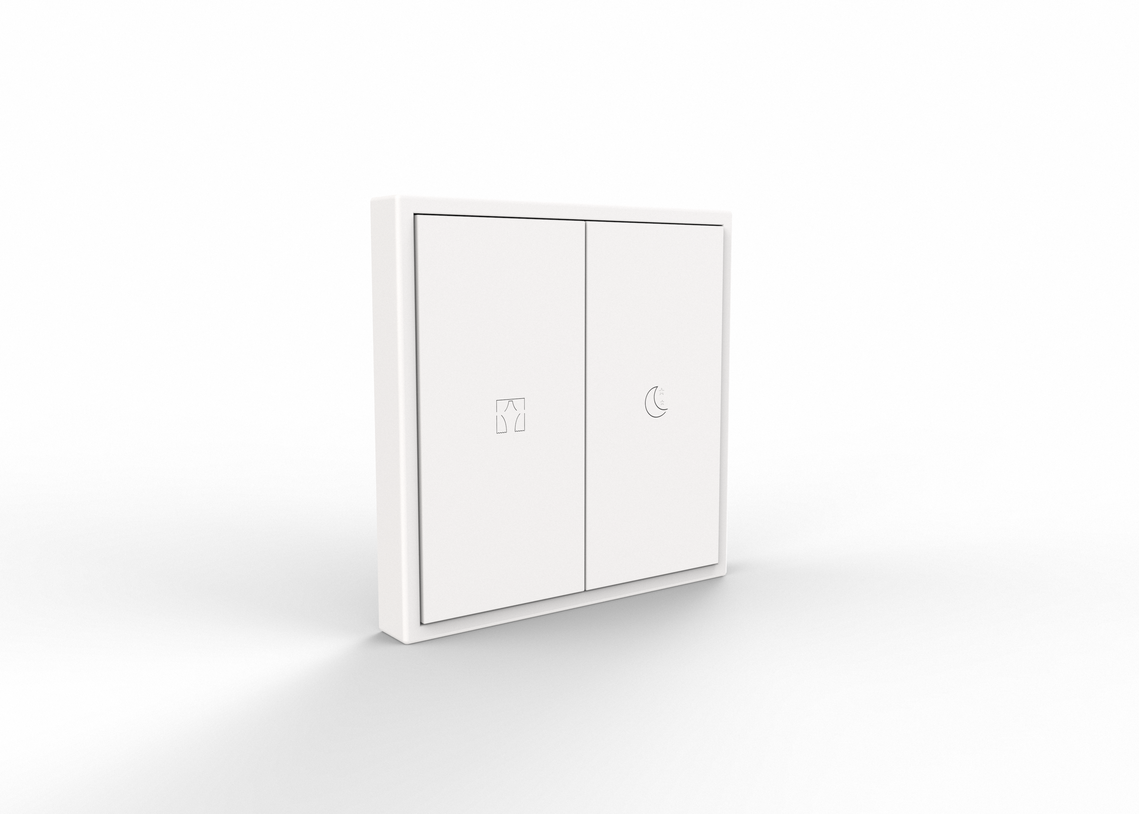 HDL M/PT2RA.1V2 2-клавишная панель KNX серии Tile EU 2.0, пластик (без рамки и шинного соединителя HDL-M/PTCI.1)