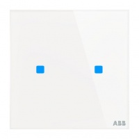 ABB TB/U2.5.1-CG Сенсор Tacteo 2-кнопочный, 86х86, горизонтальный, белое стекло, цвет: Белый