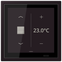 Jung LCZ 459 BFD1S248 KNX комнатный контроллер LS TOUCH, Цвет: Черный, оттенок: Слоновая кость