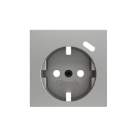 Zennio ZS55CSC1USS ZS55, Крышка для розетки Schuko с разъемом USB C 55x55 мм, Серебристый