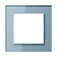 Jung AC 581 GL BLGR Стеклянная рамка 1-ная, вертикальный и горизонтальный монтаж, Glass, A CREATION, серо-голубой