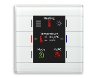 MDT BE-GT2TW.02 Стеклянная кнопка II Smart с датчиком температуры, Белый