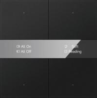 GVS CHPBD-04/24.2.11 Клавишный выключатель с дисплеем, 4 клавиши, черный