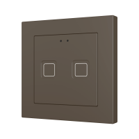 Zennio ZVITR55X2M Tecla RGB 55 X2. Емкостная кнопка из PC-ABS 55x55, 2 кнопки, мокко (рамка ZS55 не входит в комплект)