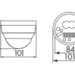 B.E.G. 92218 Потолочный датчик присутствия PD4-M-DIM-C, цвет: Белый матовый, похожий RAL9010