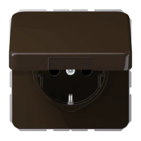 Jung CD 1520 BFKL BR SCHUKO®-розетка, 16 A 250 В ~, hinged lid, thermoplastic, Серия CD, коричневый
