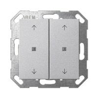 Gira 517426 Кнопочный выключатель KNX, клавиша, 2-местн. со стрелками, цвет: Алюминий