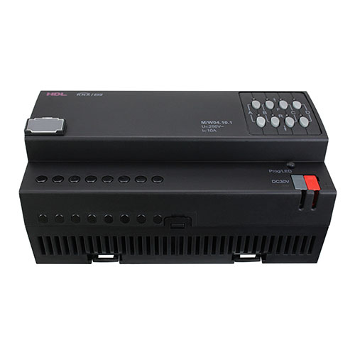 HDL M/W04.10.1 DIN контроллер моторизованных штор, жалюзи, роллет на 4 канала, 10А