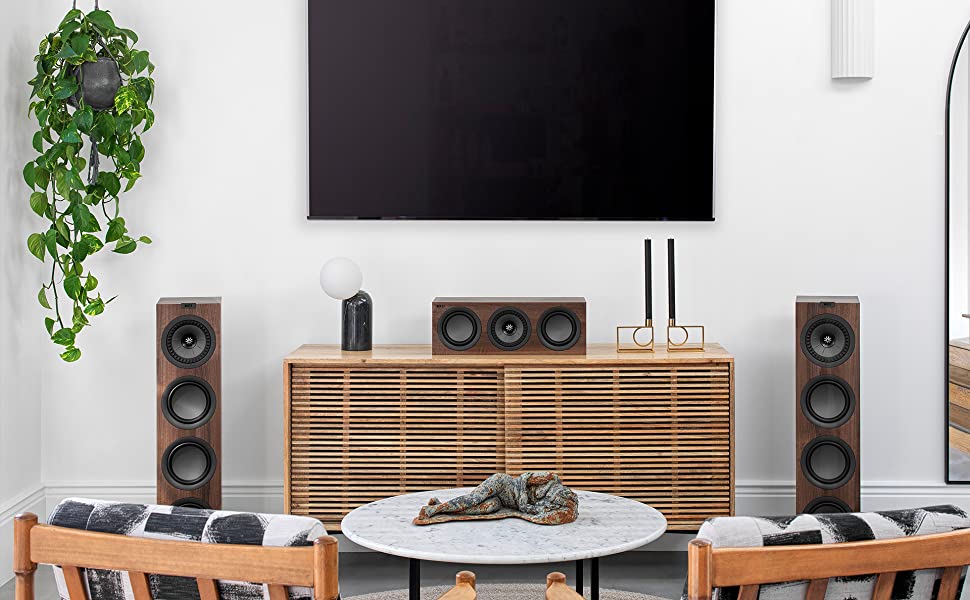 Kef 228315 Напольная акустика KEF Q550 Walnut, цвет: Темно - коричневое дерево