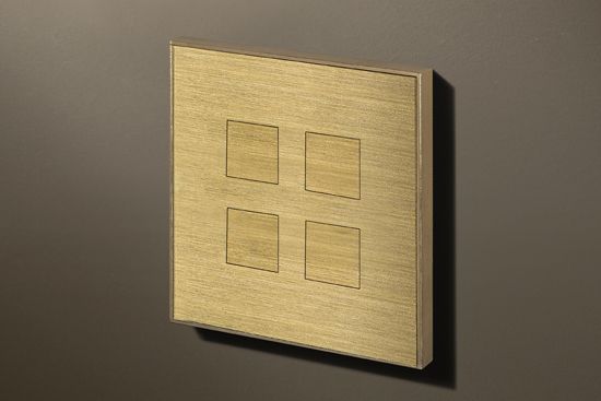 Lithoss Выключатель Squares Brushed Brass, Цвет: Латунь ,оттенок: Матовая
