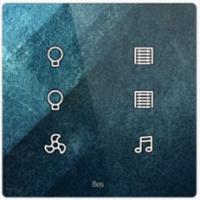 BESKNX PL316200BL/C Cubik-SQ6 Квадратная сенсорная панель, 6 зоны, датчик температуры и влажности, цвет: Чёрный