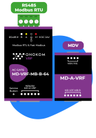 ONOKOM MD-VRF-MB-B-64 Шлюз для управления 64 внутренними блоками VRF системы кондиционирования MDV(разъем XYE) по ModBus RTU протоколу