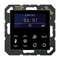 Jung TRD A 5248 SW KNX регулятор температуры фанкойла, Цвет: Черный, оттенок: