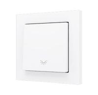 Zennio ZS551PB1LMW ZS55. Простая сенсорная кнопка для 1 двоичного входа, 55 x 55 мм, Матовый белый