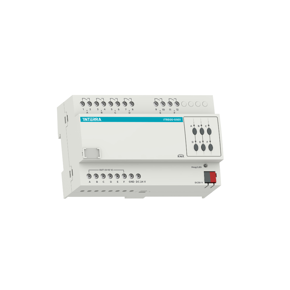 Interra 
					ITR500-0001
				 KNX Ballast Controller - 6 Ch (0/1-10V DC)