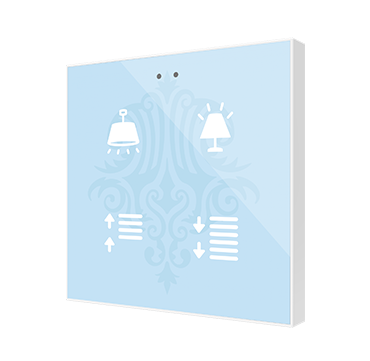 Zennio ZVIF6VT Емкостный сенсорный переключатель с подсветкой Flat 2/4/6 vT