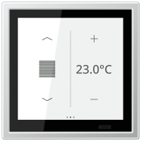 Jung LSZ AL 459 BF D1 S KNX комнатный контроллер LS TOUCH, Цвет: Серый, оттенок: Алюминий