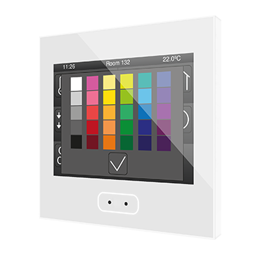 Zennio ZVIZ35V2 Емкостная сенсорная панель с 3,5-дюймовым дисплеем и датчиком влажности, Z35 v2