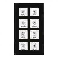 MDT RF-GTT8S.01 Радио стеклянная клавиша 8-кратная(ый), Plus приводом RTM, черный