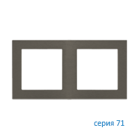 Ekinex EK-P2P-GBR Плата "71" металлическая, 2 поста (55х55), отделка - матовый никель