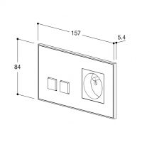 Lithoss Выключатель Squares Gunpowder Black, Цвет: Черный ,оттенок: Порох