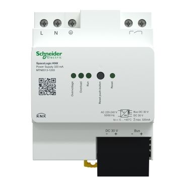 Schneider MTN6513-1203 Блок питания, Spacelogic KNX, REG-K/320 мА, белый