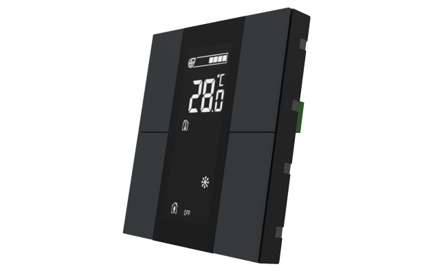 Interra ITR340-1404 iSwitch+ - 4-кнопочный KNX контроллер с ЖК-дисплеем, пластик, антрацит матовый