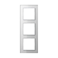 Jung AC 583 GL WW Стеклянная рамка 3-ная, вертикальный и горизонтальный монтаж, Glass, A CREATION, белая (стекло)