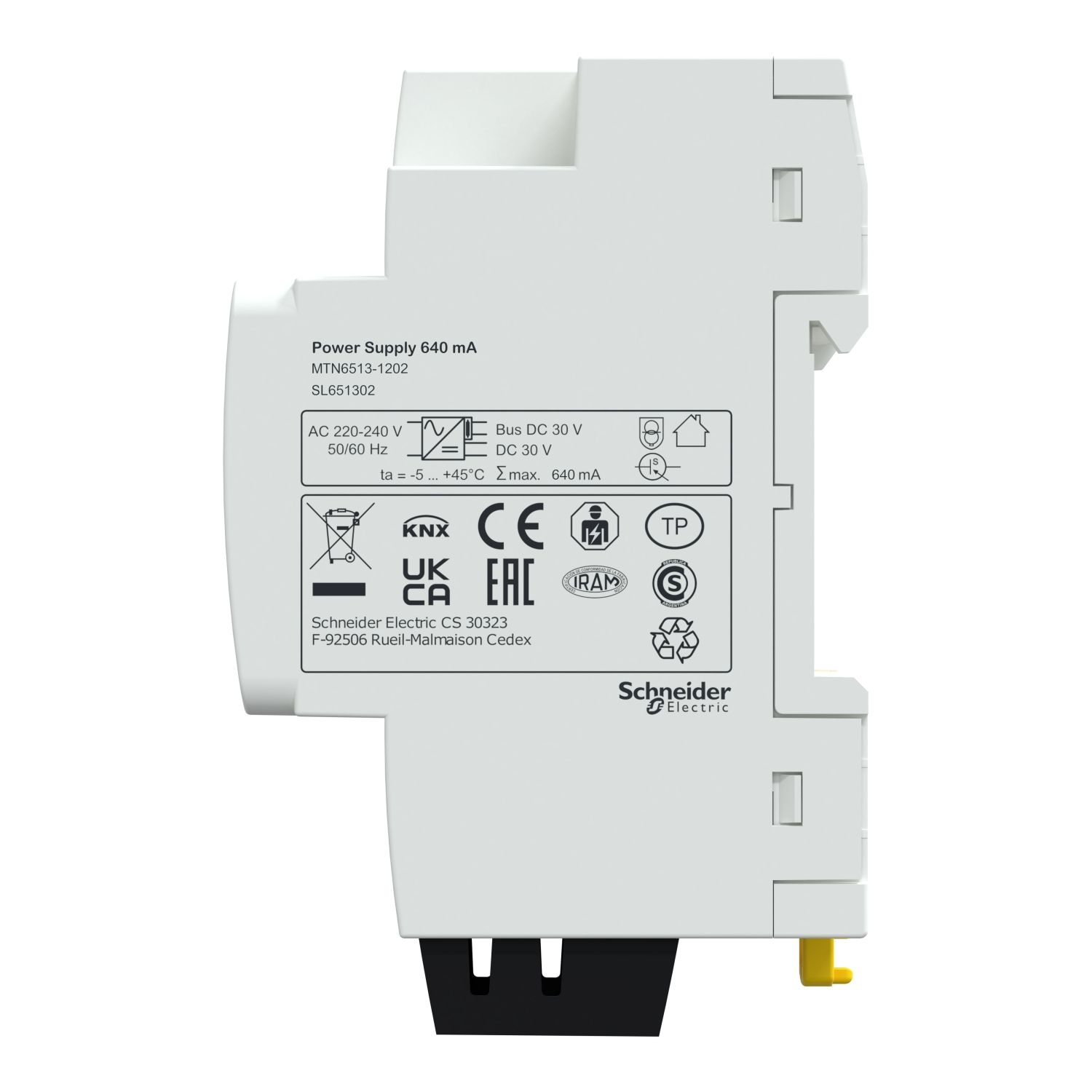 Schneider MTN6513-1202 Блок питания, Spacelogic KNX, REG-K/640 мА, белый
