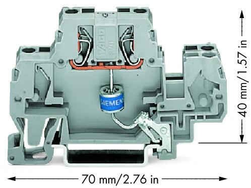 WAGO 870-523/281-581 Клемма с газовым разрядником 230 В AC