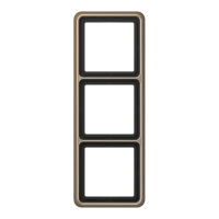 Jung CD 583 GB Рамка 3-ная, вертикальный и горизонтальный монтаж, Анодированный алюминий, CD 500, золотая бронза