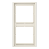 Jung LS 982 W Рамка 2-ная, вертикальный и горизонтальный монтаж, duroplastic, LS 990, слоновая кость