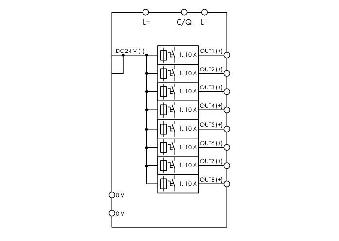 Wago 787-1668/000-080 Electronic circuit breaker, 8-channel, 24 VDC input voltage, adjustable 1 - 10 A, IO-Link