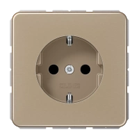 Jung CD 1520 GB SCHUKO®-розетка, 16 A 250 В ~, Anodized aluminium, Серия CD, золотая бронза