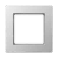 Jung AF 581 BF AL Рамка 1-ная, вертикальный и горизонтальный монтаж, Лакированный термопласт, ПОТОК, алюминий